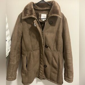 Croft & Barrow Tan Faux Fur winter Jacket